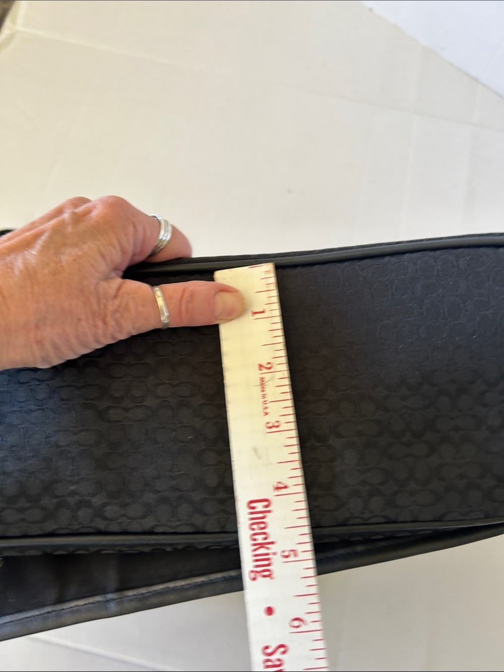 COACH BLACK SIGNATURE HUDSON COMMUTER LAPTOP MESSENGER BAG - Picture 14 of 14
